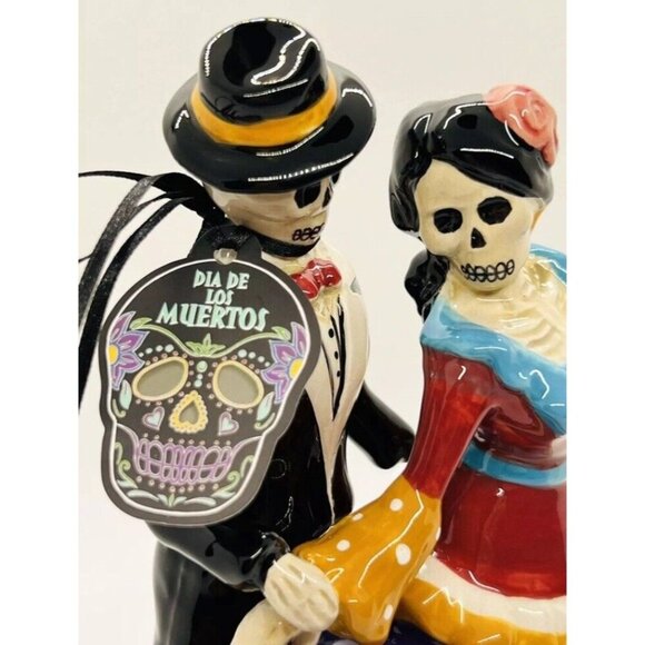 Blue Sky Clayworks Halloween Day of the Dead‎ Dancing Couple Skeleton Figurine - Picture 5 of 11